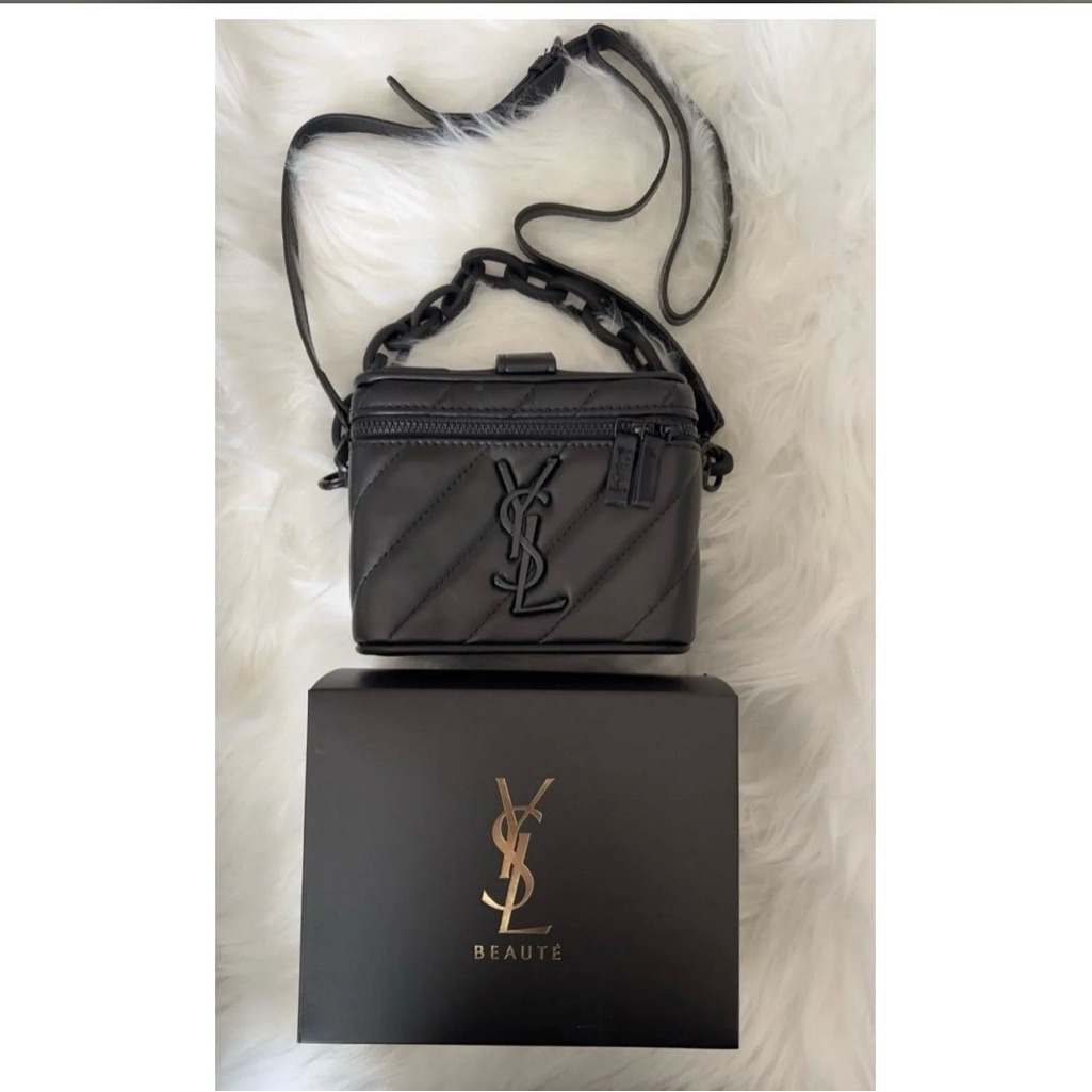 Gwp (Gift With Purchase) Version Of The Yves Saint Laurent Black Quilted Vanity.